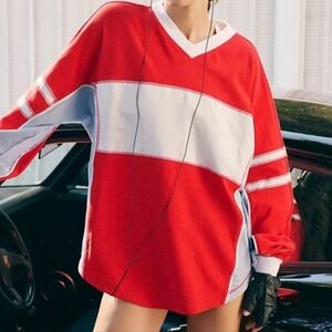 Free People Movement Rugby Ready Layer Top In Winterberry Combo